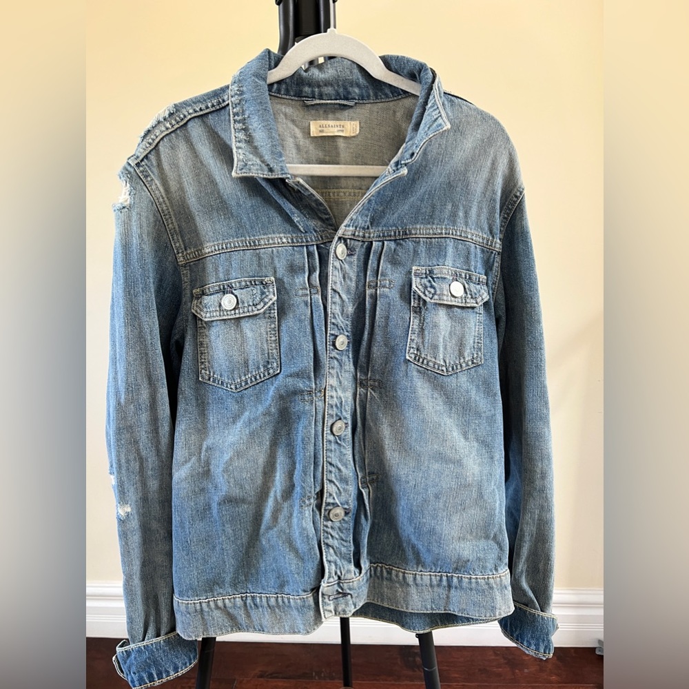 Allsaints distressed denim jacket
